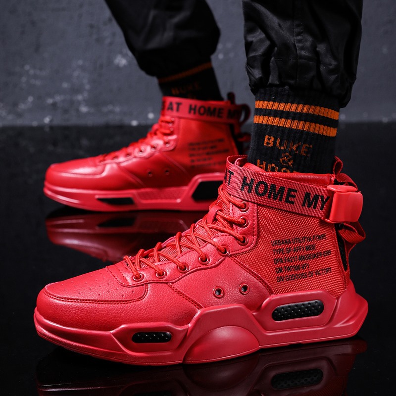 Sports Equipment Resale - Men's High Top Fashion Leather Sneakers
