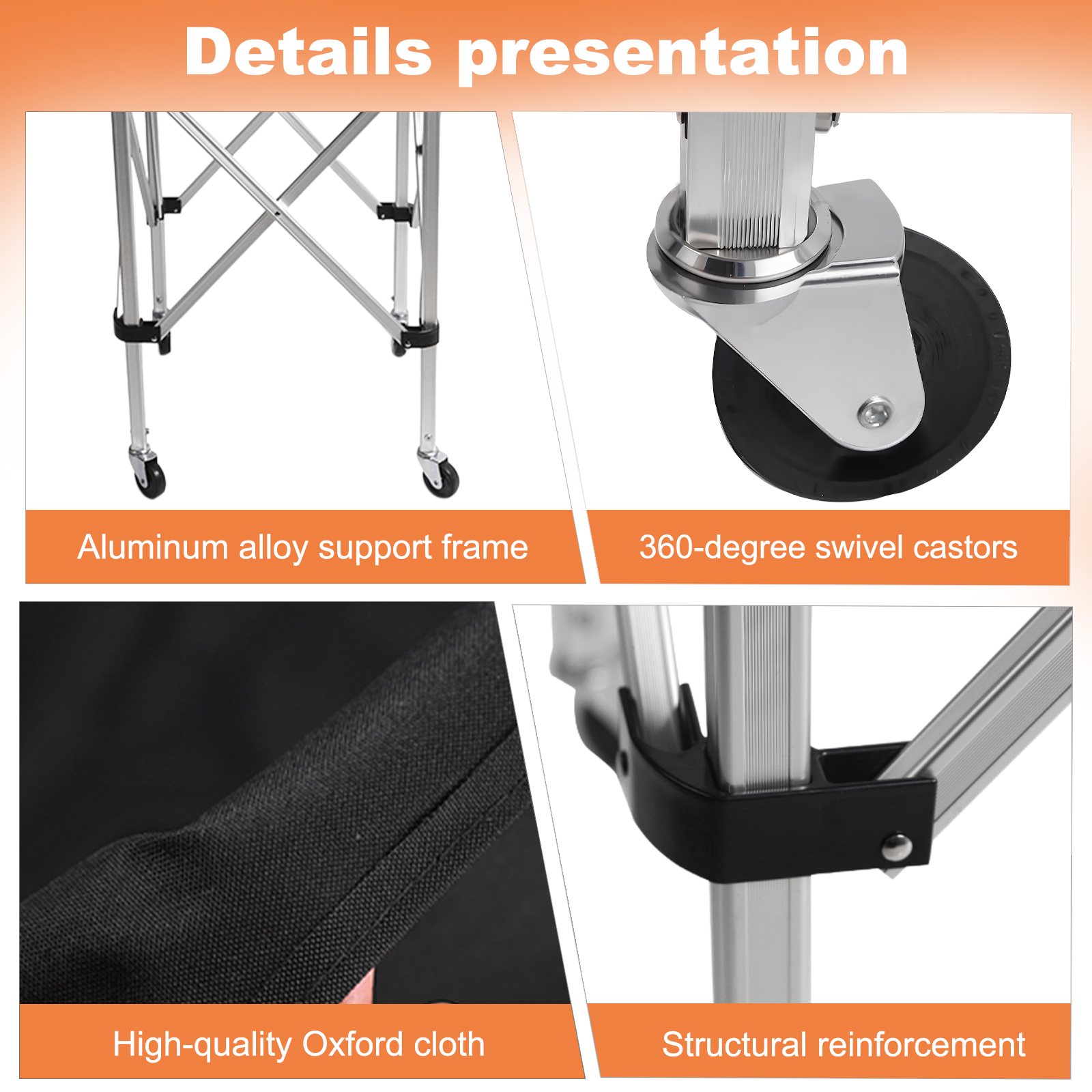 Sports Equipment Bag With Wheels - Collapsible Hammock Ball Cart with Wheels