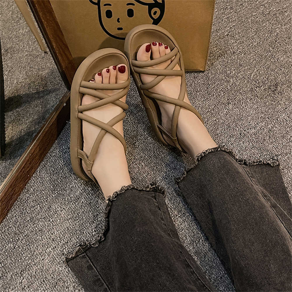Sports Equipment Resale - Strappy Beige Women's Shoes Sale Slippers