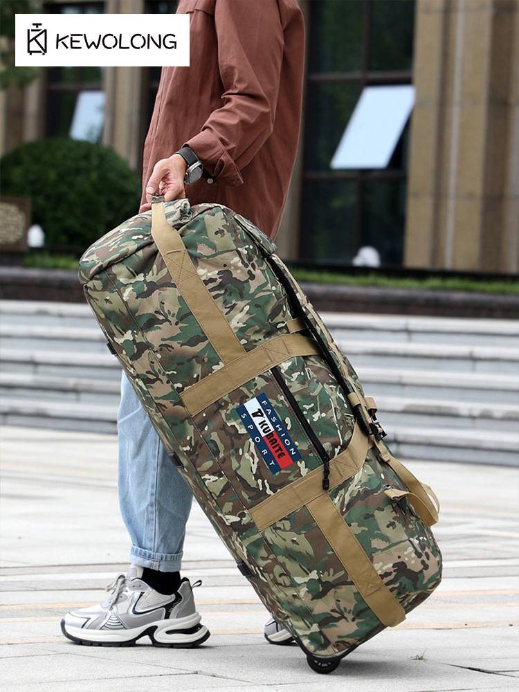 Camo Rolling Travel Duffel Bag - Sports Equipment Bag With Wheels ulasan dan harga