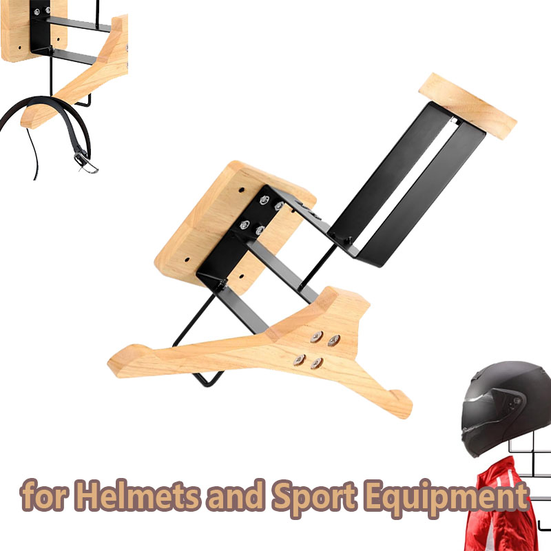 Wood Motorcycle Helmet Holder  - Sports Equipment Gym ulasan dan harga
