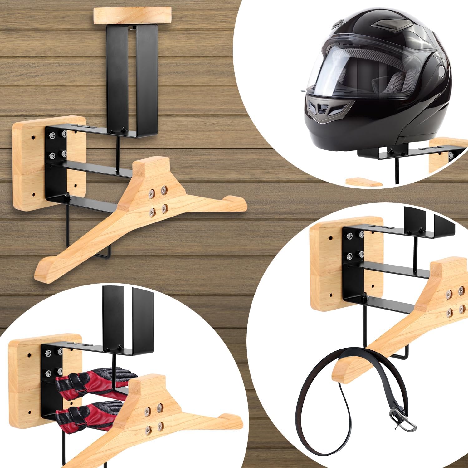 Wood Motorcycle Helmet Holder  - Sports Equipment Gym ulasan dan harga