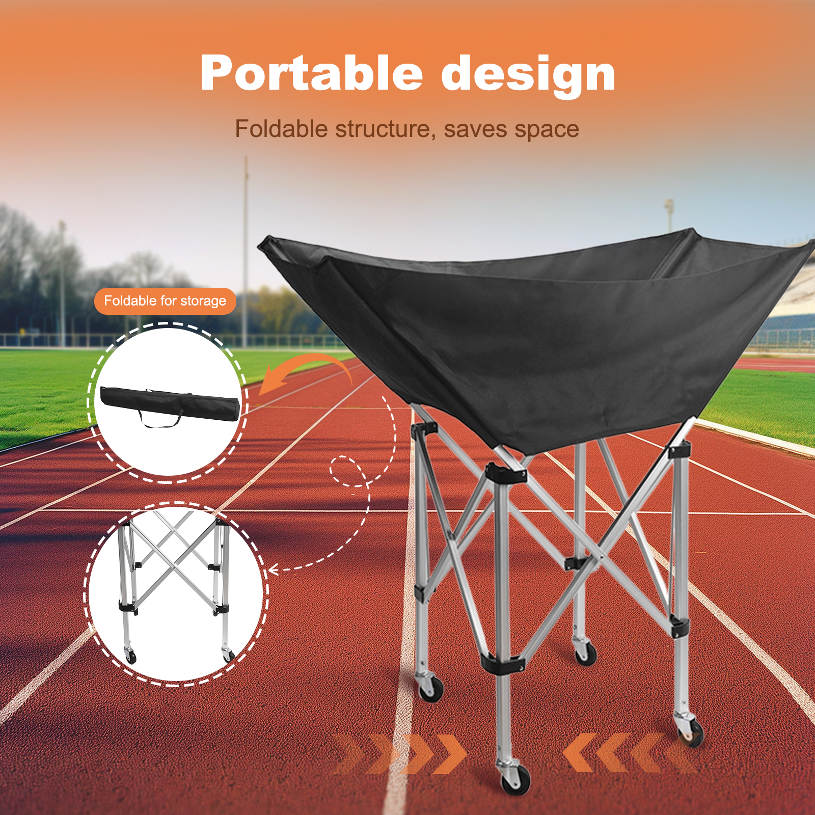 Collapsible Hammock Ball Cart  - Sports Equipment Gym ulasan dan harga
