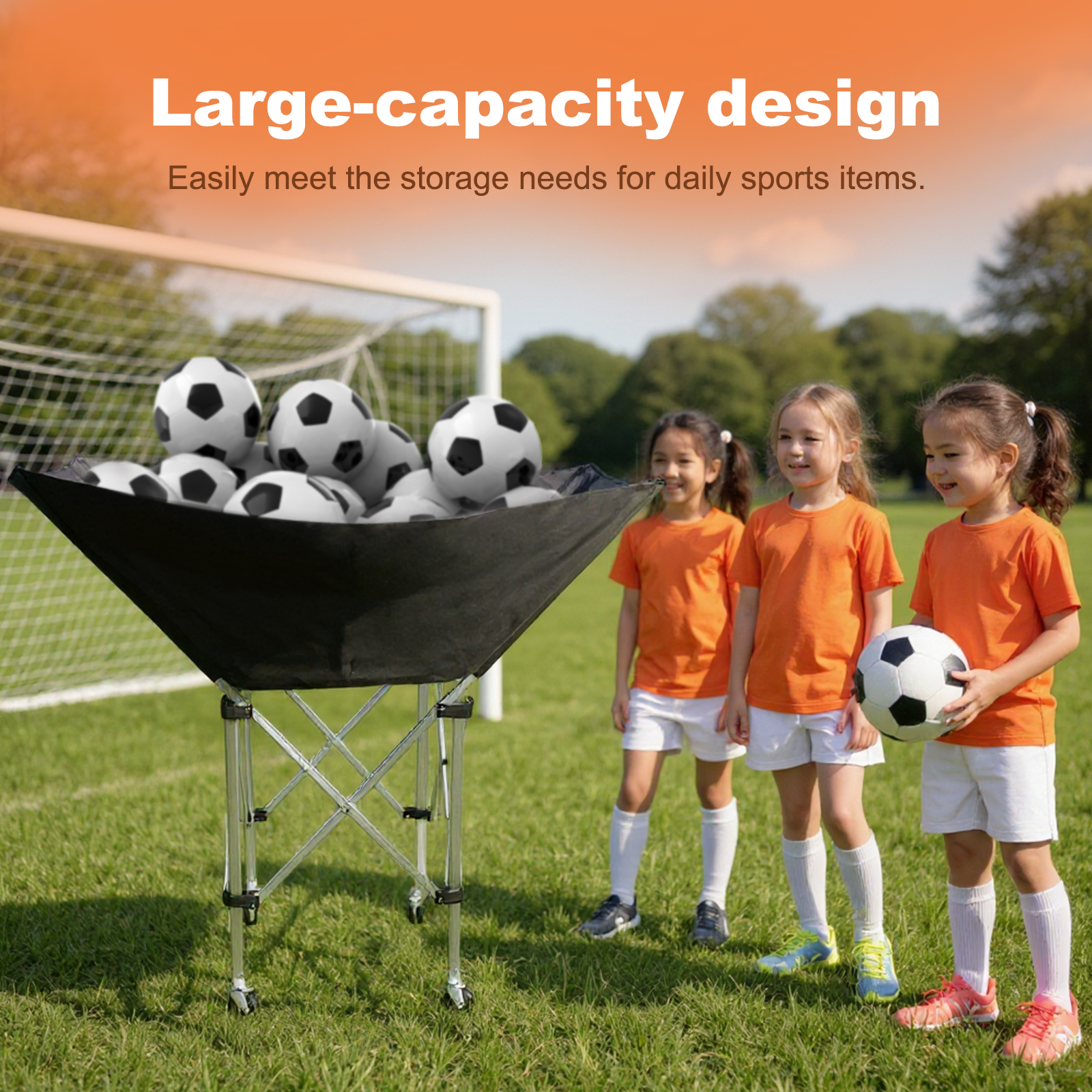 Collapsible Hammock Ball Cart  - Sports Equipment Bag With Wheels ulasan dan harga
