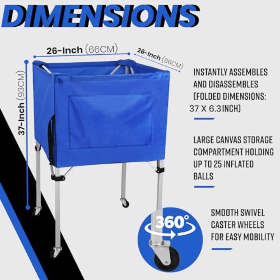 Volleyball Ball cart with Whee - X Sports Equipment ulasan dan harga